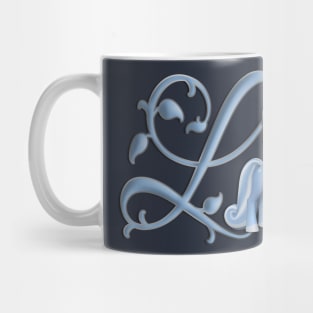 Monogram L Custom Unicorn Mug